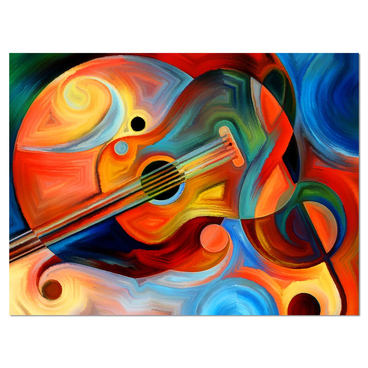 Designart - Music and Rhythm - Abstract Canvas Art Print